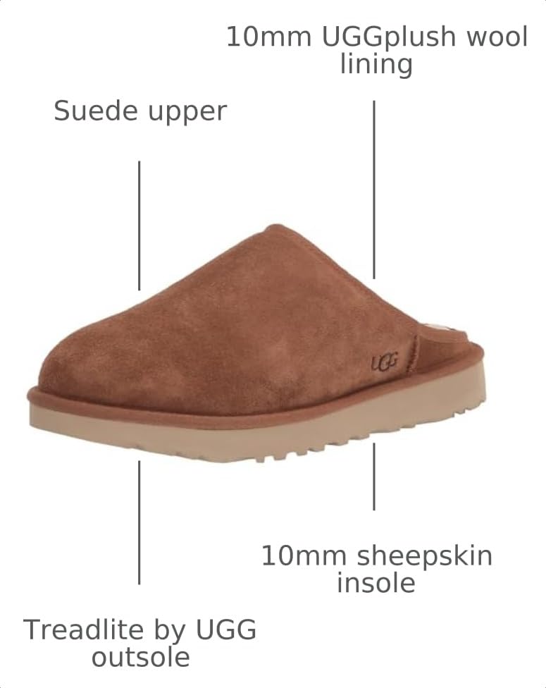 Image of UGG Men's Classic Slip-On Slipper, Chestnut, 12