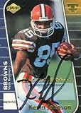Sports Memorabilia Autograph Warehouse 99000 Kevin Johnson Autographed Football Card Cleveland Browns 1999 Collectors Edge Triumph Rookie No. Kj