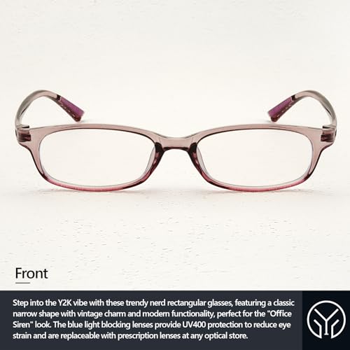Image of Y2K Blue Light Blocking Glasses for Women Office Siren Eyeglasses