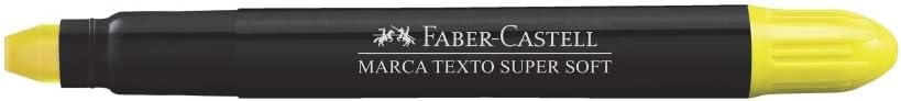 Caneta Marca Texto Supersoft, Faber-Castell, 155707, Amarelo, pacote de 6