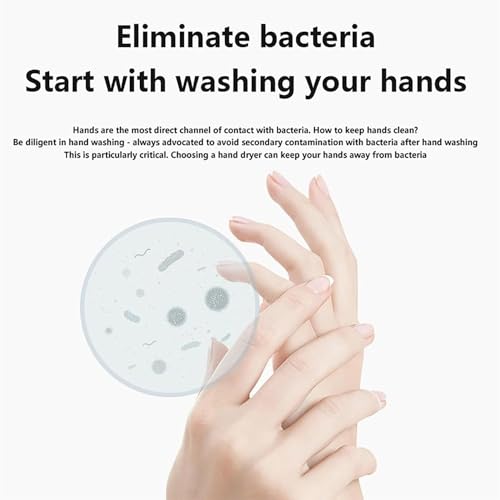 Asciugamani elettrico, 1200 W, sensore automatico da parete, per cucina, bagno e WC, asciuga le mani in 6-10 secondi, finitura argento