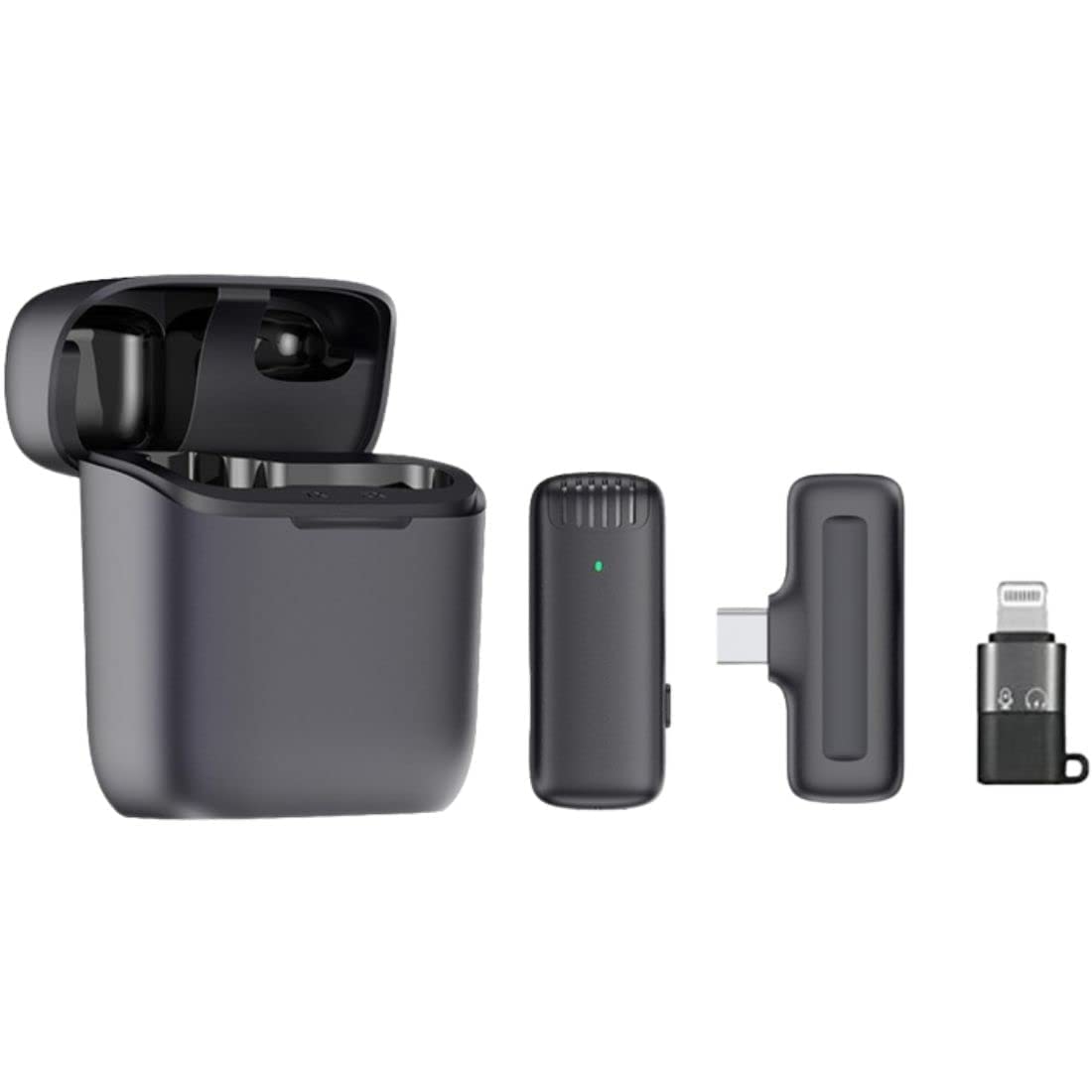 BKN J11 Wireless Microphone, Noise Reduction Collar Mic with Charging Case, Wireless Mic for Video Recording, YouTube, Facebook, Live Stream for Type C Android & iPhone (Single Reciver Universal) BKN J11 Wireless Microphone, Noise Reduction Collar Mic with Charging Case, Wireless Mic for Video Recording, YouTube, Facebook, Live Stream for Type C Android & iPhone (Single Reciver Universal)