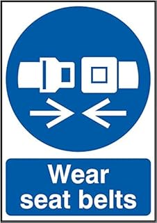 Seat Belts Safety Mandatory Metal Tin Sign - 12x16 Inch