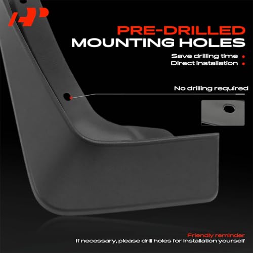 Image of A-Premium Mud Flaps Compatible with BMW | for BMW X3 2025, No Drilling Required Mud Guards with Hardware Accessories, Set of 4 Front and Rear