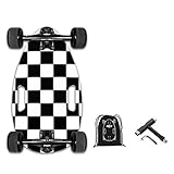 Mini y ligero: el tamaño de la patineta es de 17,7 pulgadas (45 CM) X9,8 pulgadas (25 CM) X4,7 pulgadas (12 CM), pesa solo 3,7 libras, cabe fácilmente en un equipaje de mano o mochila, y nuestra patineta viene con una patineta. bolso