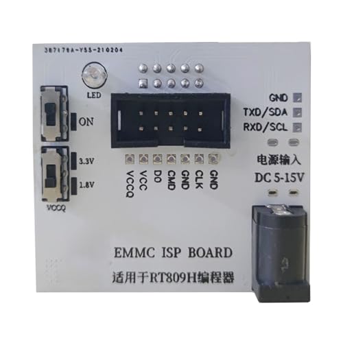 Mllepjdh Advances EMMC ISP Board Converters - Conversión de datos rápida para programador RT809H, herramienta de programación y recuperación de datos