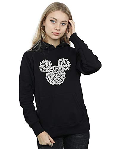 Disney Women's Mickey Mouse Head of Hands Hoodie Black XX-Large