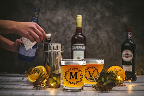 Bisyata Monogram Shot Glasses Personalized Initial, Unique Gift For Women, Men, Mom, Dad, Mothers Day, Fathers Day, Wedding, Birthday, Party Favors, Holiday - 2Oz - Set Of 6. With Gift Box G #TOP5