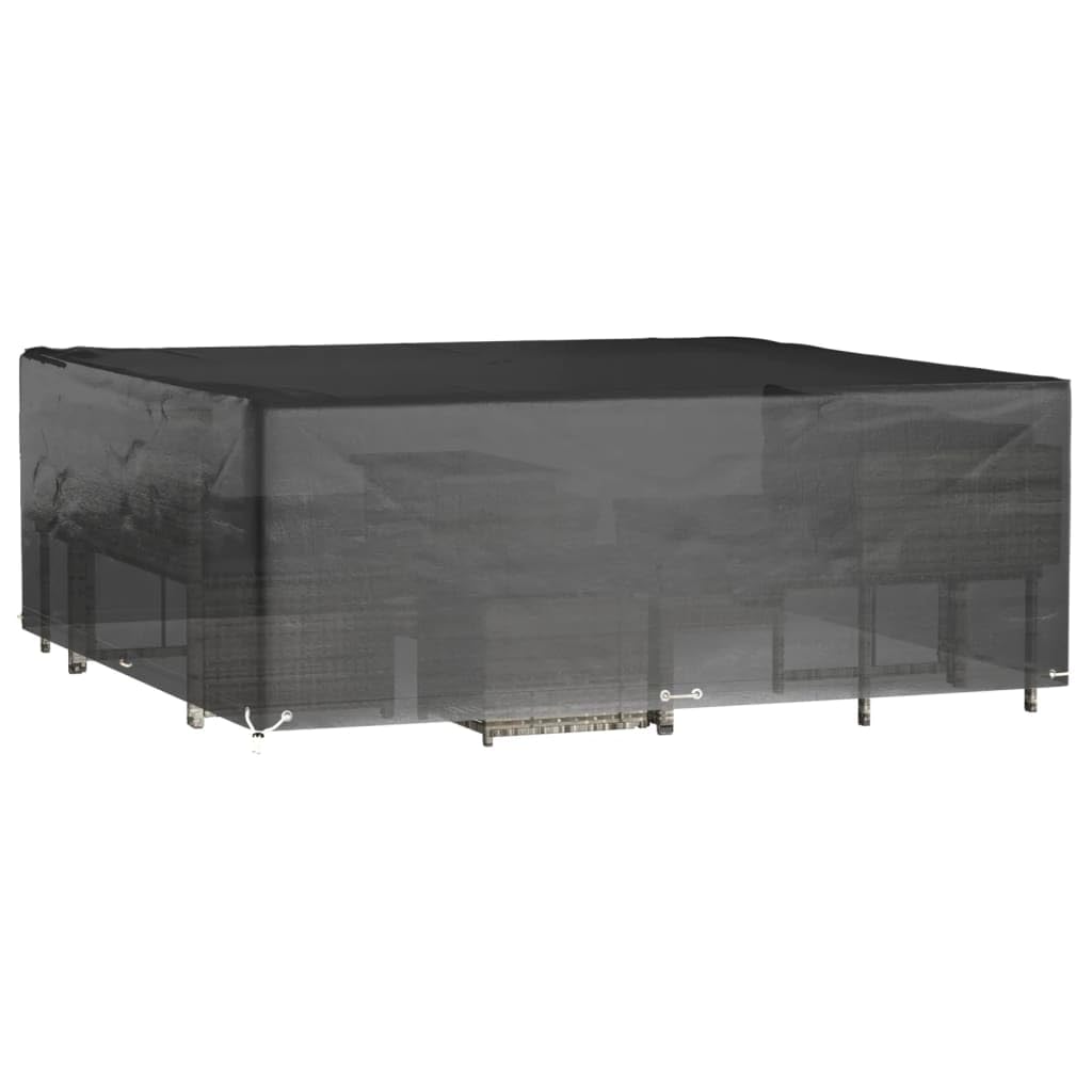 PE Gartenmöbel-Abdeckung 300x300x75 cm Quadratisch | 16 Aluminiumösen, Mit Seil, Leicht Zusammenfaltbar, Für Rattanmöbel