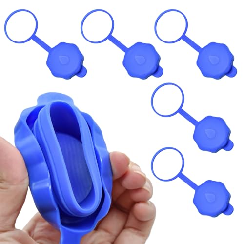 Tapones Para Botellas De Agua,5 Unidades Tapones De Repuesto | Tapa Reutilizable De Silicona Para Acampar Viajar Hogar Garrafas De Agua