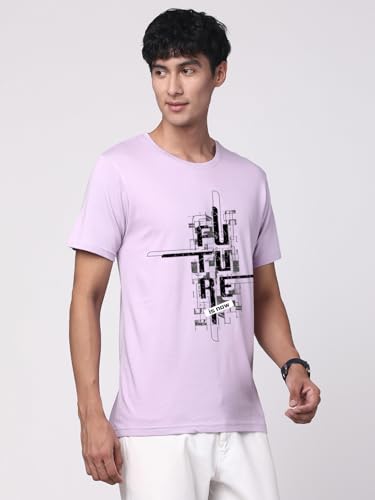 Image of ADRO Men's Graphic Printed 100% Cotton T-Shirt - Regular Fit, Printed T-Shirts for Men