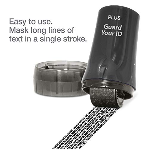 Image of Guard Your ID Advanced Security Roller 2.0 for Identity Theft Prevention Stamping Black