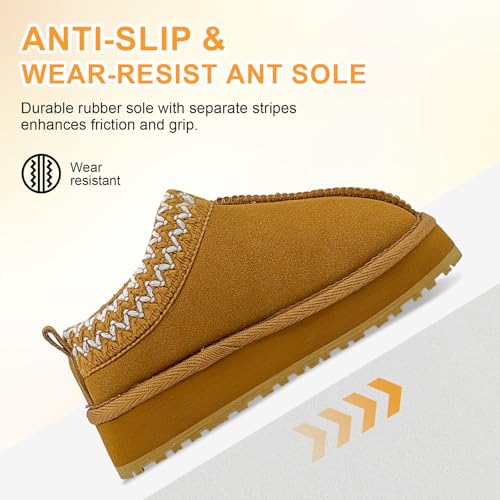 Girls Boys Snow Boots Kids Faux Fur Lined Winter Snow Fuzzy Classic Platform Fashion Anti-Slip Warm Winter Slip On Memory Foam Comfort Kid's Ankle Boot2