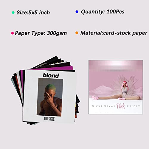 Btaidi 160 Pcs Album Cover Poster Wall Collage Kit Aesthetic Pictures, 5X5 Inch Album Cover Posters Collage Kit , Dorm Decor For Girl And Boy Teens,100 Album Cover Posters 60 Music Stickers Posters For Room Aesthetic , Album Cover Art Posters #TOP5