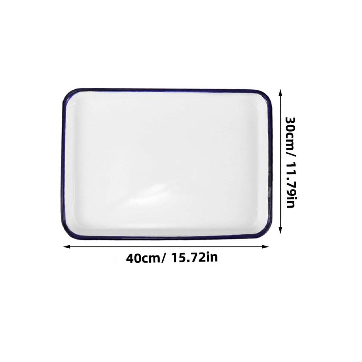 Zerodeko Bandeja de Horno Esmaltada Multifuncional para Hornear, Molde Antiadherente Fácil de Limpiar Adecuado para Cocina y Hogar