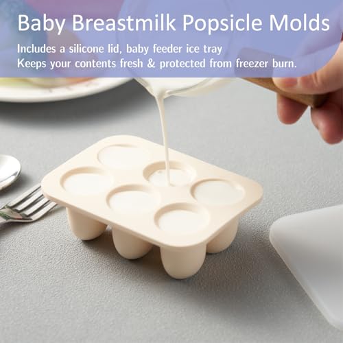 Image of Baby Fruit Food Feeder Teether with Popsicle Molds, Cute Teething Toys Silicone Teethers for Babies 3-12 Months for Baby Feeding Gift