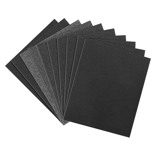 Sandpaper Assortment 9 x 11 Inch Wet Dry Sandpaper, 120/180/240/3...