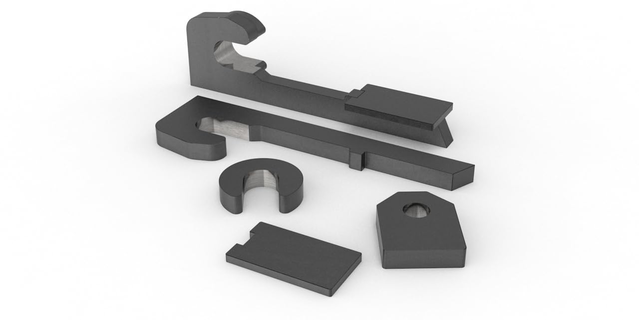 Joma-Tech Gancio di accoppiamento Merlo 51,6 x 38 x 382 mm, con occhiello di bloccaggio