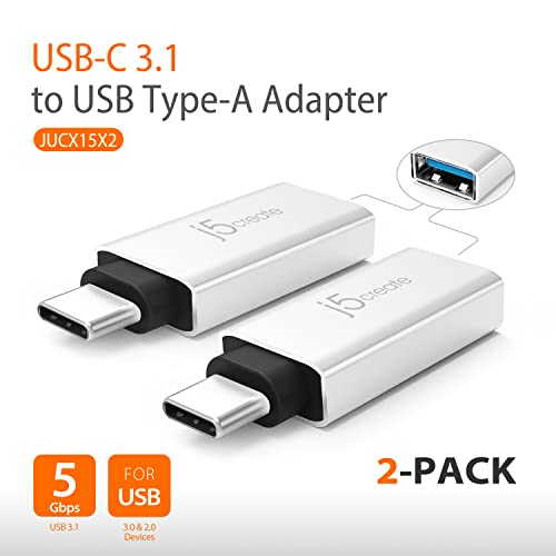 J5Create Usb A Hub With Hdmi, Vga, Ethernet + Usb C To Usb Type-A Adapter (Jud380 + Jucx15X2) #TOP6