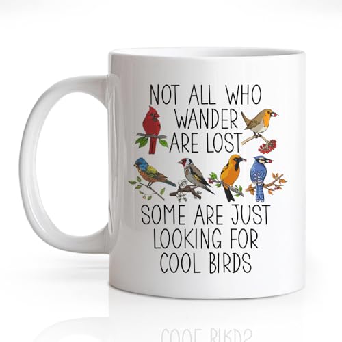 Gkodw Some Are Looking For Really Cool Birds Funny 11oz Double-Sided Ceramic Mug, Birding Coffee Mug for Men Women, Birder Gifts for Ornithologist, Birthday Gifts for Bird Enthusiast Bird Nerd