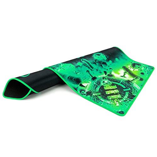 Enhance Extended Large Gaming Mouse Pad - Xl Mouse Mat (31.5" X 13.75") Anti-Fray Stitching For Professional Esports With Low-Friction Tracking Surface And Non-Slip Backing - Green #TOP2