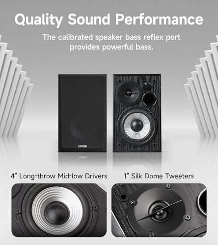 Edifier R990BT Bluetooth 5.4 Bookshelf Speakers, 2.0 Active Multimedia Speaker, 24W Output Power, RCA/AUX/Bluetooth Inputs, Digital Audio Processing, MDF Enclosure, App Control, for PC/Smartphone/TV - Image 4