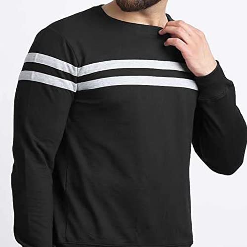 Image of RodZen Men's Fleece High Neck Solid Sweatshirts