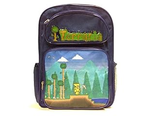 Terraria Boys 16" Large Blue School Backpack (843340123615)