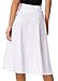 Stretchy Full Skater Kneen Length Drape Swing Skirt(M,White)