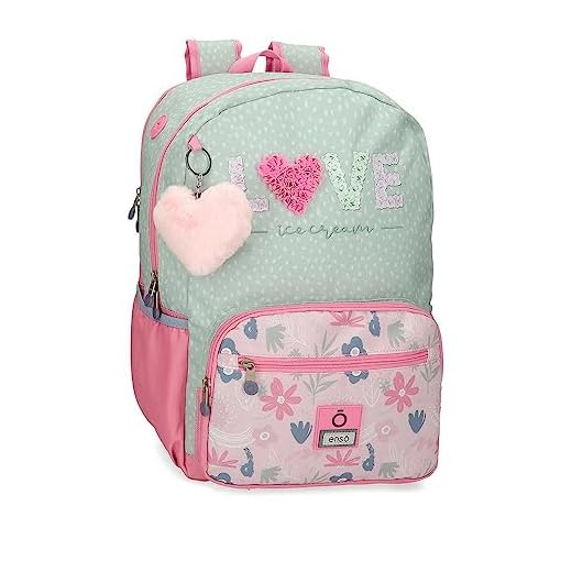 Enso Love Ice cream Mochila Escolar para Portátil Verde 32x42x14 cms Poliéster 18,82L