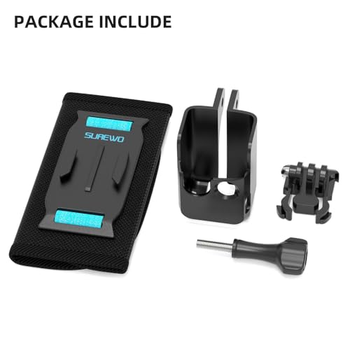 SUREWO Osmo Pocket 3 Backpack Mount,Bag Belt Shoulder Strap Mount with Extended Border Compatible with DJI Osmo Pocket 3 - Image 6