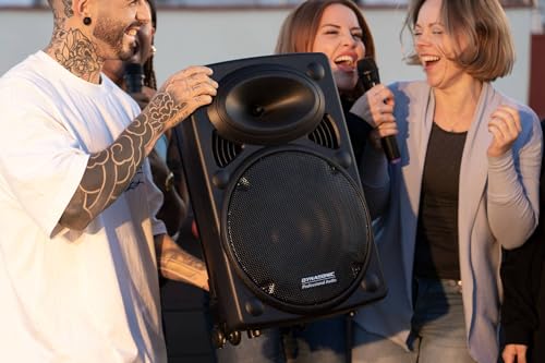 Miniatura 6 de Dynasonic Dynapro Altavoz Autoamplificado Potente 15 1000w, Altavoz Bluetooth Portátil 2 Micrófonos, Sistema Pa, Tws, Usb Sd Y Batería Larga Duración. Ideal Para Exterior