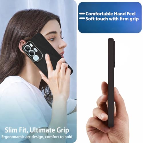 Image of LIRAMARK Rugged Carbon Fibre TPU Armor Silicone Back Cover Case for Vivo Y29 5G / Y19s 4G