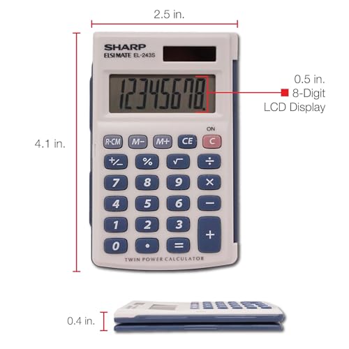 Calculadora Sharp pequeña con tapa dura para evitar golpes en la mochila escolar 3