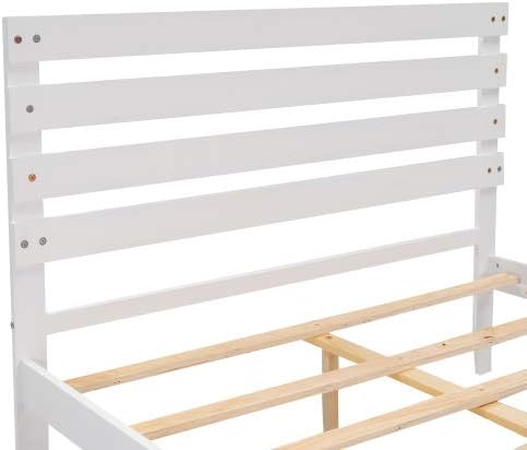 Miniatura 33 de Base de cama de tamaño individual con cajones de almacenamiento, marco de cama individual de plataforma de madera individual, cama individual