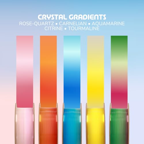 Image of Polymaker Panchroma PLA Filament 1kg, Gradient 3D Printing Filament 1.75mm | Crystal Carnelian, Neatly Wound PLA for Easy Print & Smooth Feeding. Compatible with Bambu Lab & Most 3D Printers