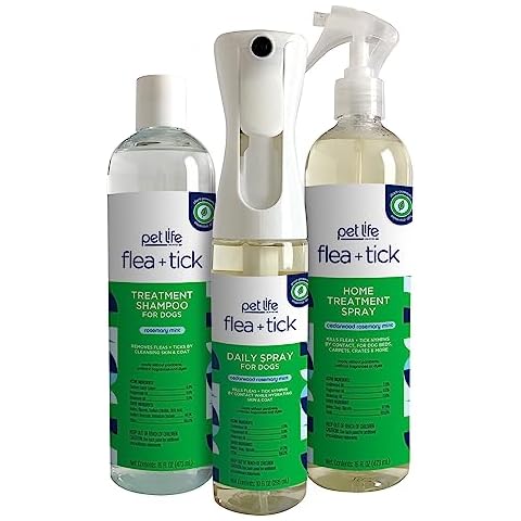 Pet Life Unlimited Natural Flea and Tick 3-Step Kit - Flea and Tick Spray for Dogs, Flea Spray for Home, and Flea and Tick Shampoo for Dogs - Plant-Based Flea and Tick Kit - Made in USA - 3-Step Kit Cover