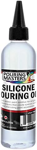 U.S. Art Supply Silicone Pouring Oil - 6-Ounce - 100% Silicone for Dramatic Cell Creation in Acrylic Paint