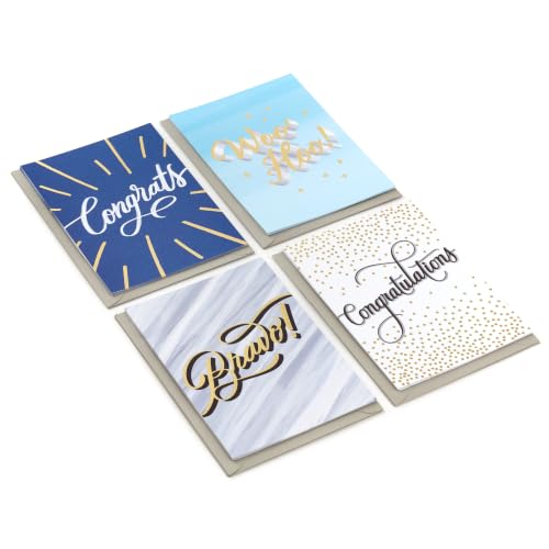 Hallmark Congratulations Cards, Assorted 12-Pack (Woo Hoo!, Bravo!)
