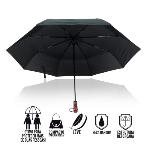 Guarda Chuva Grande Automatico Reforçado Contra Vento Original, Cabe na Bolsa/Mochila