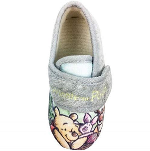 Chaussons Winnie l'ourson gris pour enfants à enfiler avec semelle antidérapante Pointure 38-45 - Gris - gris, 25 EU Cover