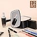 Geetery 12 Pcs Hand Held Mirrors with Handles Hand Makeup Mirrors Bulk Wall Mount for Women Cosmetic Bathroom Home Barber Salon Travel Portable Beauty School Gift, 6.69 x 9.45 Inch (Black)
