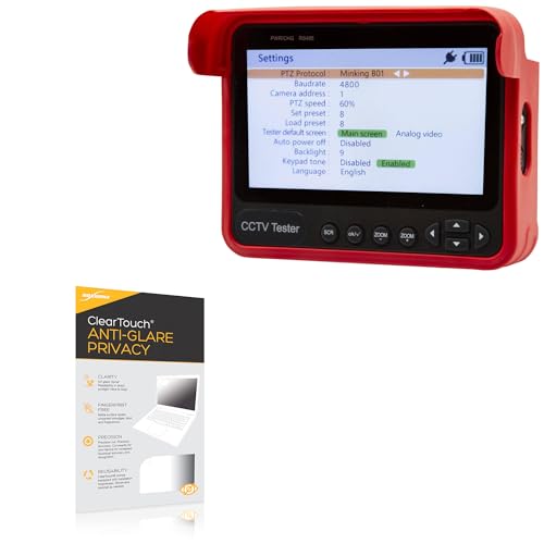 BoxWave Screen Protector Compatible with Triplett 8064 CamView Analog - ClearTouch Anti-Glare Privacy (2-Pack), Privacy Screen Protector Flexible Film Anti-Glare