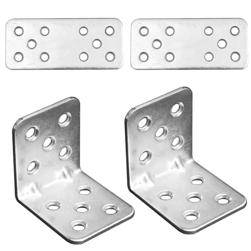 Evotrade Piastra di Giunzione Legno per Montaggi Pesanti Dritta/Angolare (Angolare 45x45)