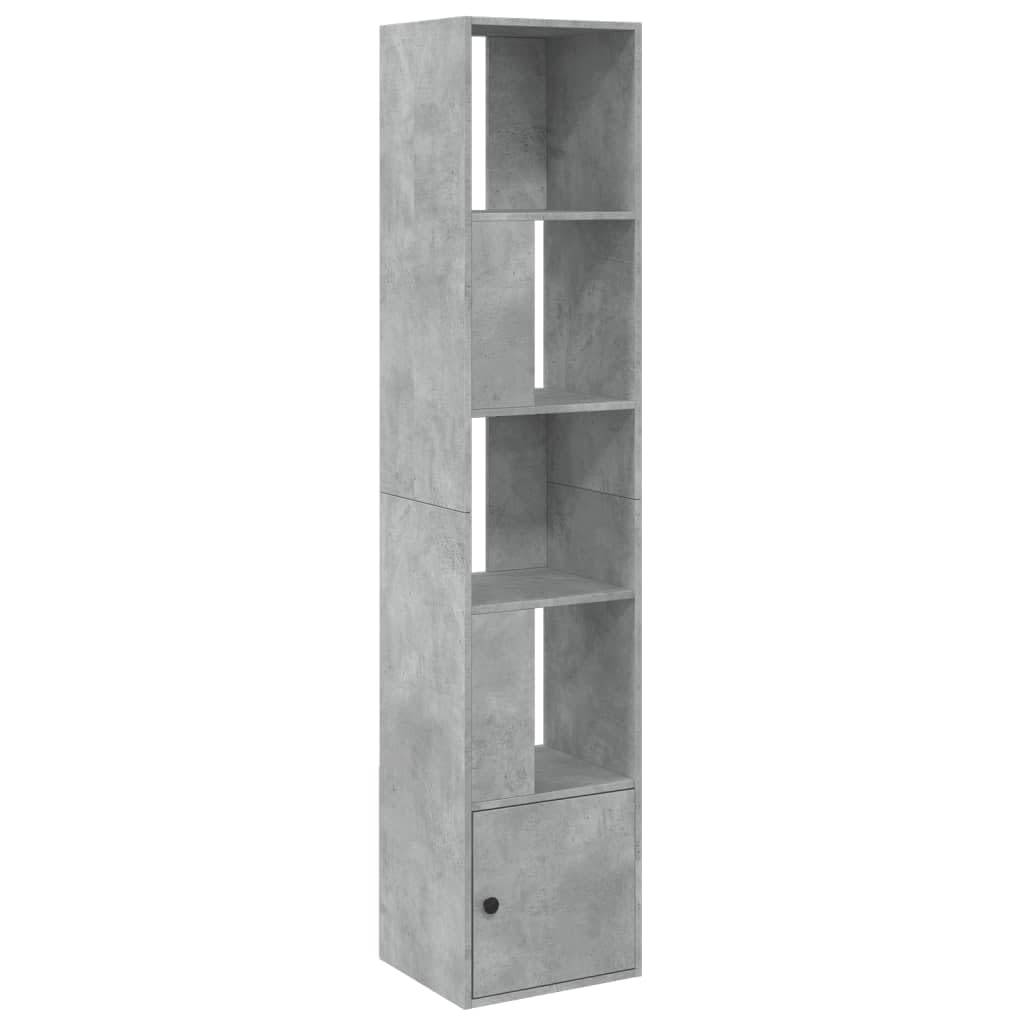 Libreria 4 Ripiani Grigio Cemento 40x36x189 cm Legno Multistrato | Mobile scaffale salvaspazio per soggiorno e ufficio con 4 livelli a giorno, vano inferiore e solida struttura in multistrato.