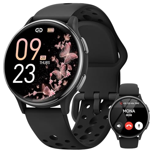 Smart Watches for Women Men [400+Watch Faces/Calls/Female Health] Android Phones iPhone Compatible, 1.27″ Fitness Watches for Women Fitness Tracker, Activity Trackers and Smart Watches, 70+Sport Modes
