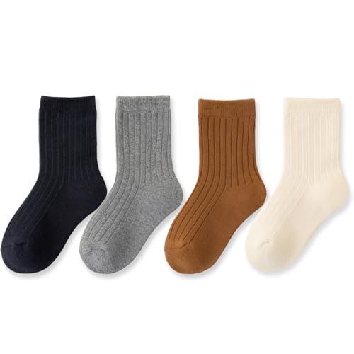 Baby Socks -4 Pairs Toddler Thick Winter Infant Kids Warm Cotton Crew Socks