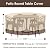 Vailge Round Patio Furniture Covers, 100% Waterproof Outdoor Table Chair Set Covers, Anti-Fading Cover for Outdoor Furniture Set, UV Resistant, 110"DIAx28"H, Beige & Brown