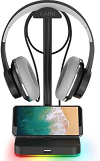 RGB Headphone Stand with USB Hub KAFRI Desk Gaming Headset Holder Hanger Rack