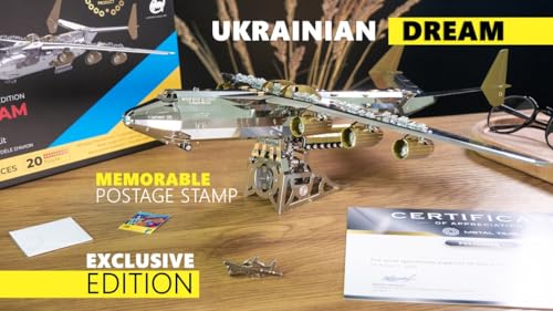 METAL-TIME ANTONOV Mriya AN-225 Exklusive Edition, offizielles Produkt, mechanisches Modell, Frachtflugzeug, 3D-Modell-Bausatz, Flugzeug-Arbeitsmodell, ukrainischer Traum